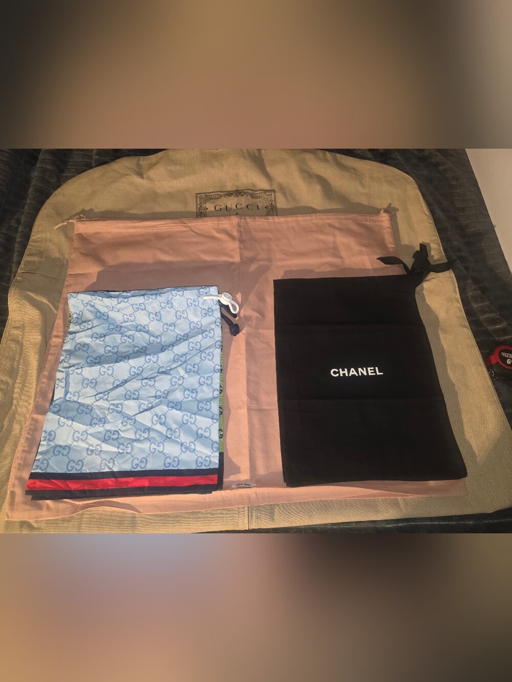 CHANEL β’ GUCCI β’ MIU MIU Authentic Luxury Travel & Storage Collection β 8 Pieces